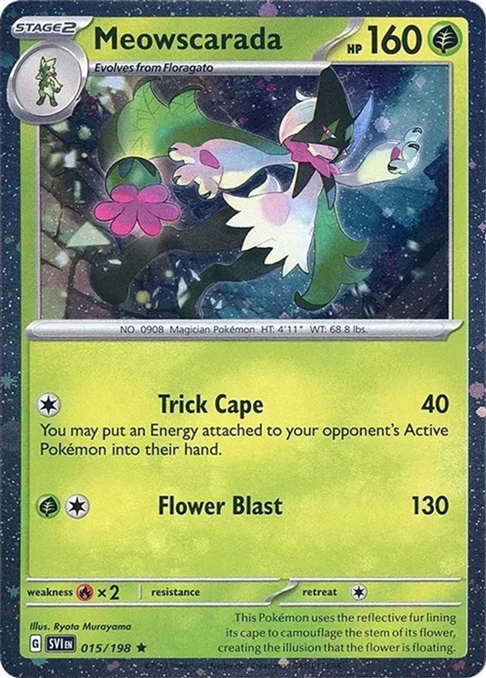 Meowscarada - 015/198 (Cosmos Holo) — Miscellaneous Cards & Products