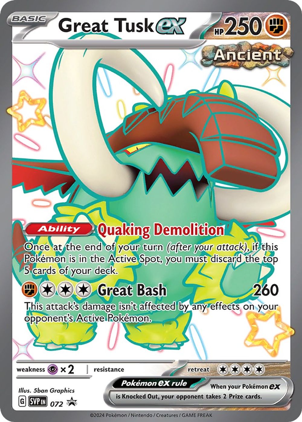 Great Tusk ex - 072 — SV: Scarlet & Violet Promo Cards