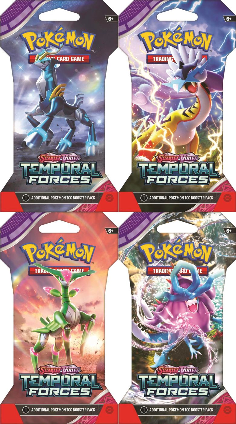 Temporal Forces Sleeved Booster Pack Art Bundle [Set of 4] — SV05: Temporal Forces