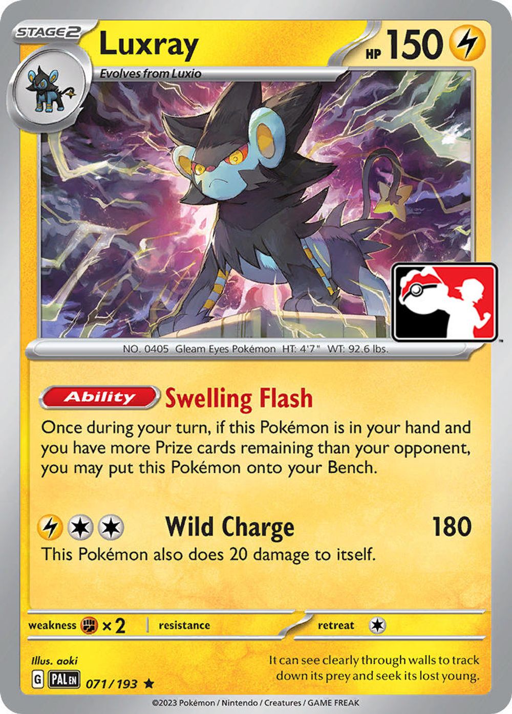 Luxray - 071/193 — Prize Pack Series Cards