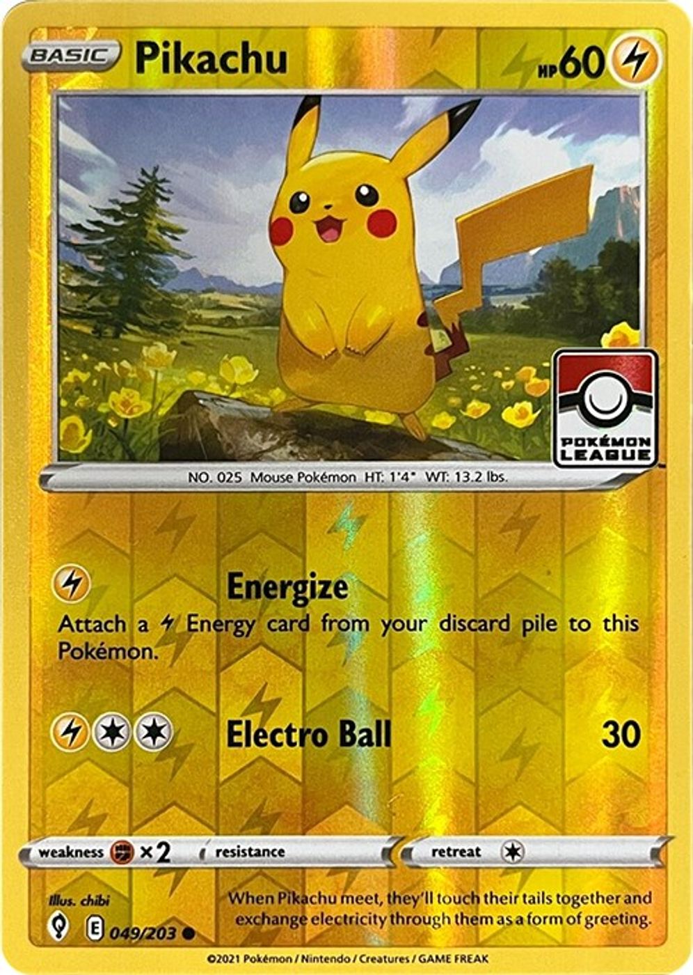 Pikachu - 049/203 (Pokemon League) — League & Championship Cards
