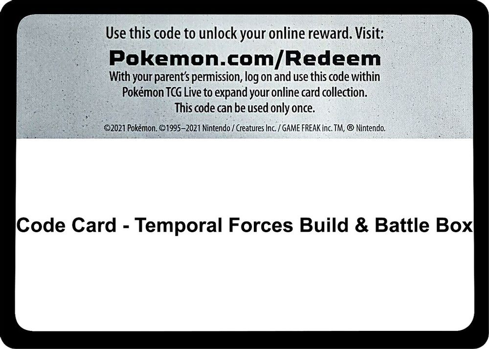 Code Card - Temporal Forces Build & Battle Box — SV05: Temporal Forces