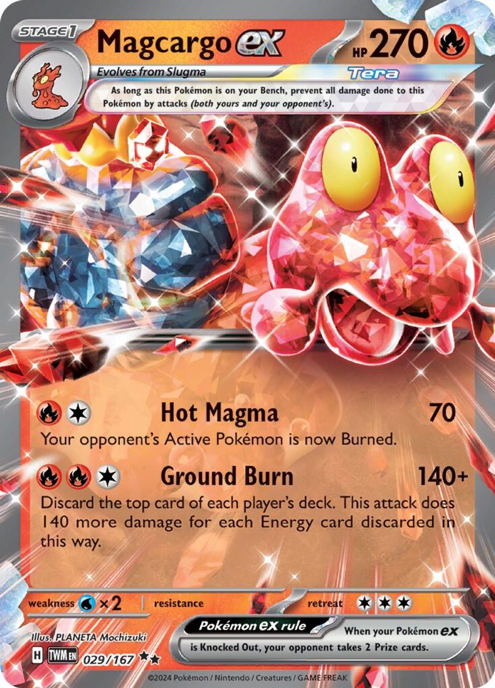 Magcargo ex - 029/167 — SV06: Twilight Masquerade