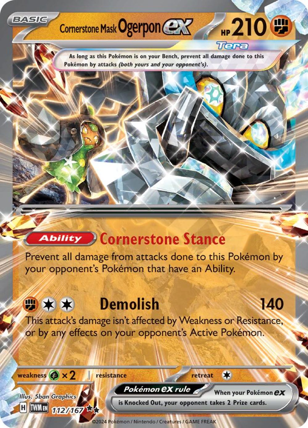 Cornerstone Mask Ogerpon ex - 112/167 — SV06: Twilight Masquerade