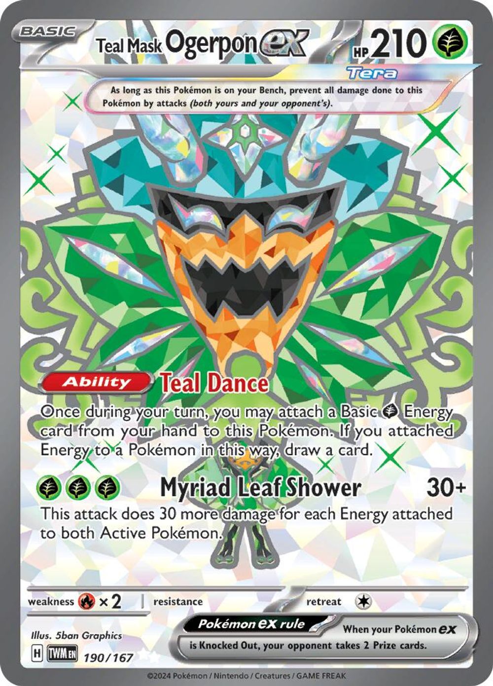 Teal Mask Ogerpon ex - 190/167 — SV06: Twilight Masquerade