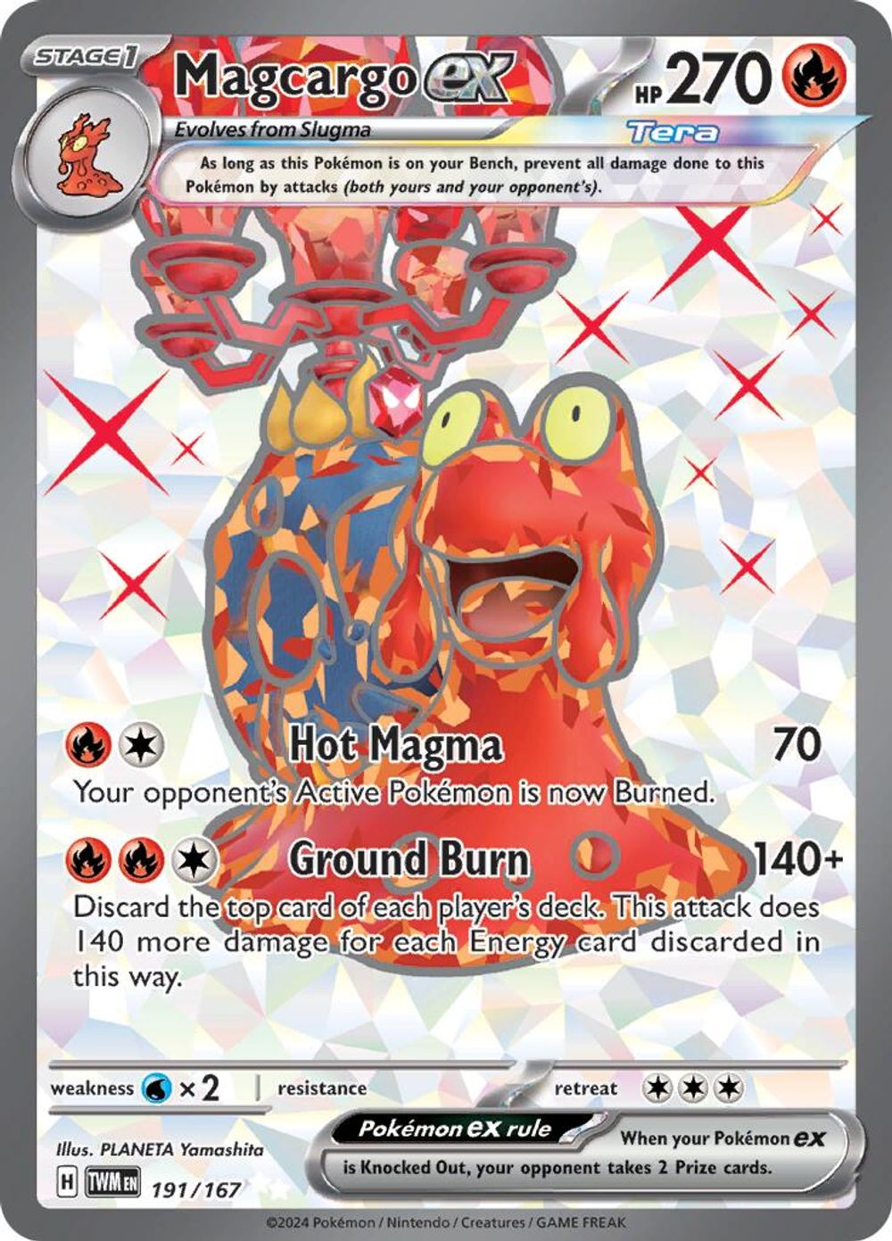 Magcargo ex - 191/167 — SV06: Twilight Masquerade