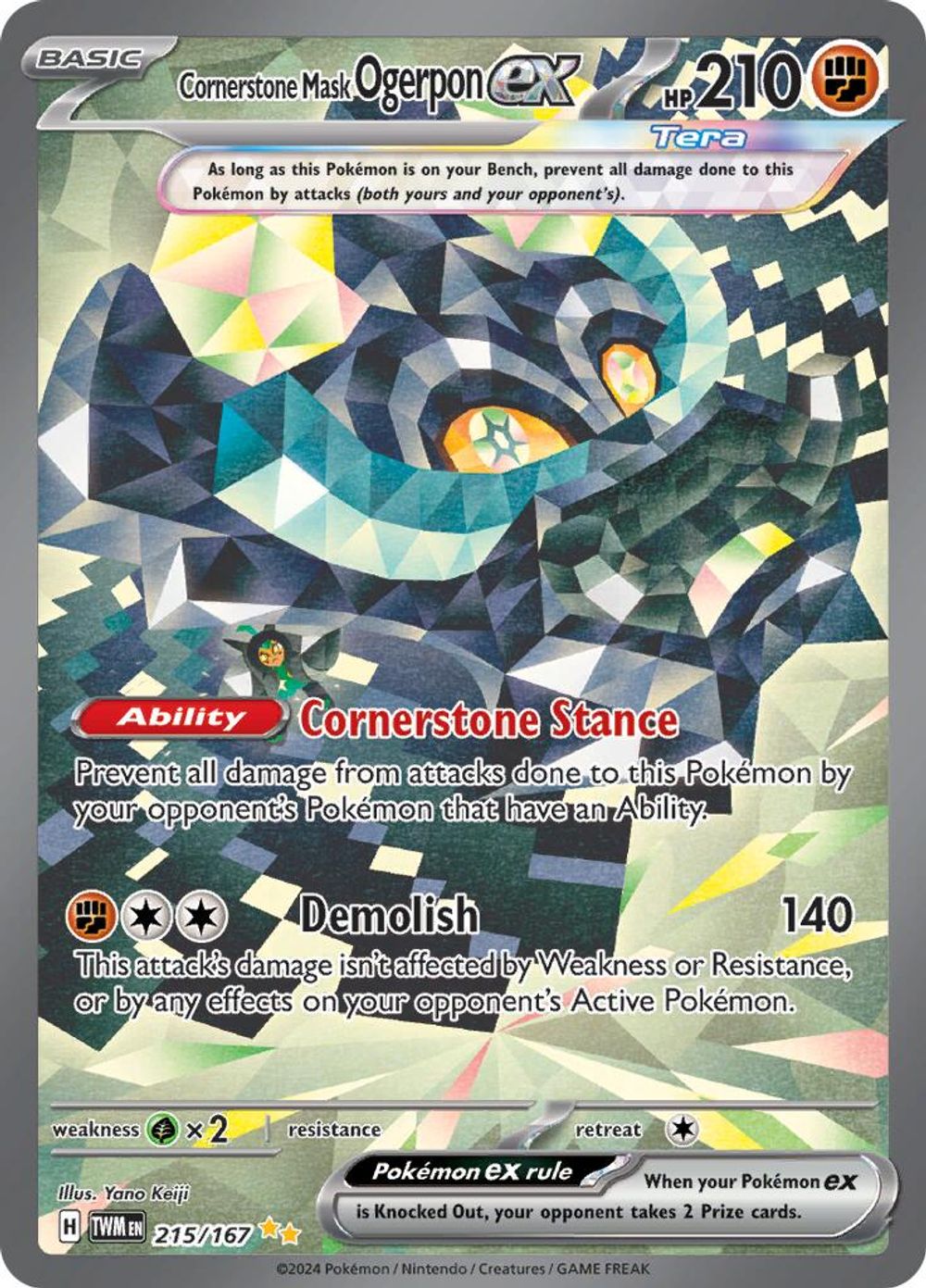 Cornerstone Mask Ogerpon ex - 215/167 — SV06: Twilight Masquerade