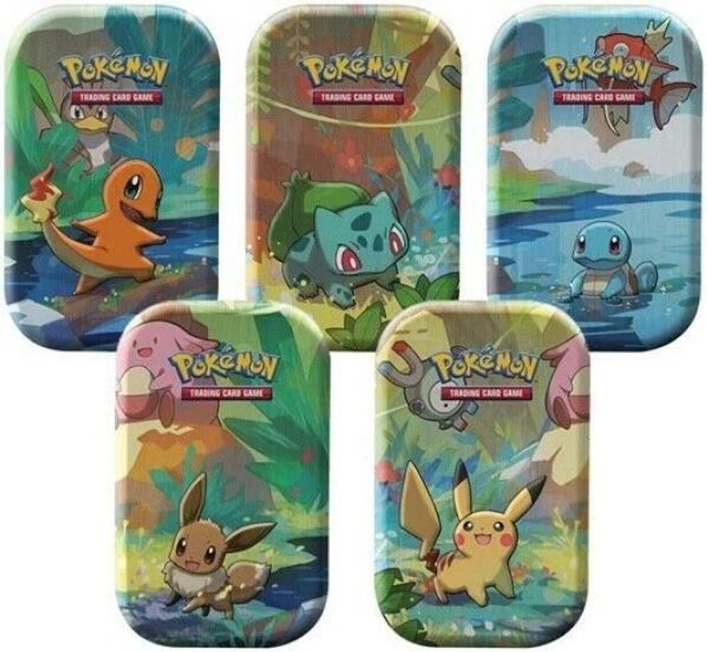 Kanto Friends Mini Tin [Set of 5] — Miscellaneous Cards & Products