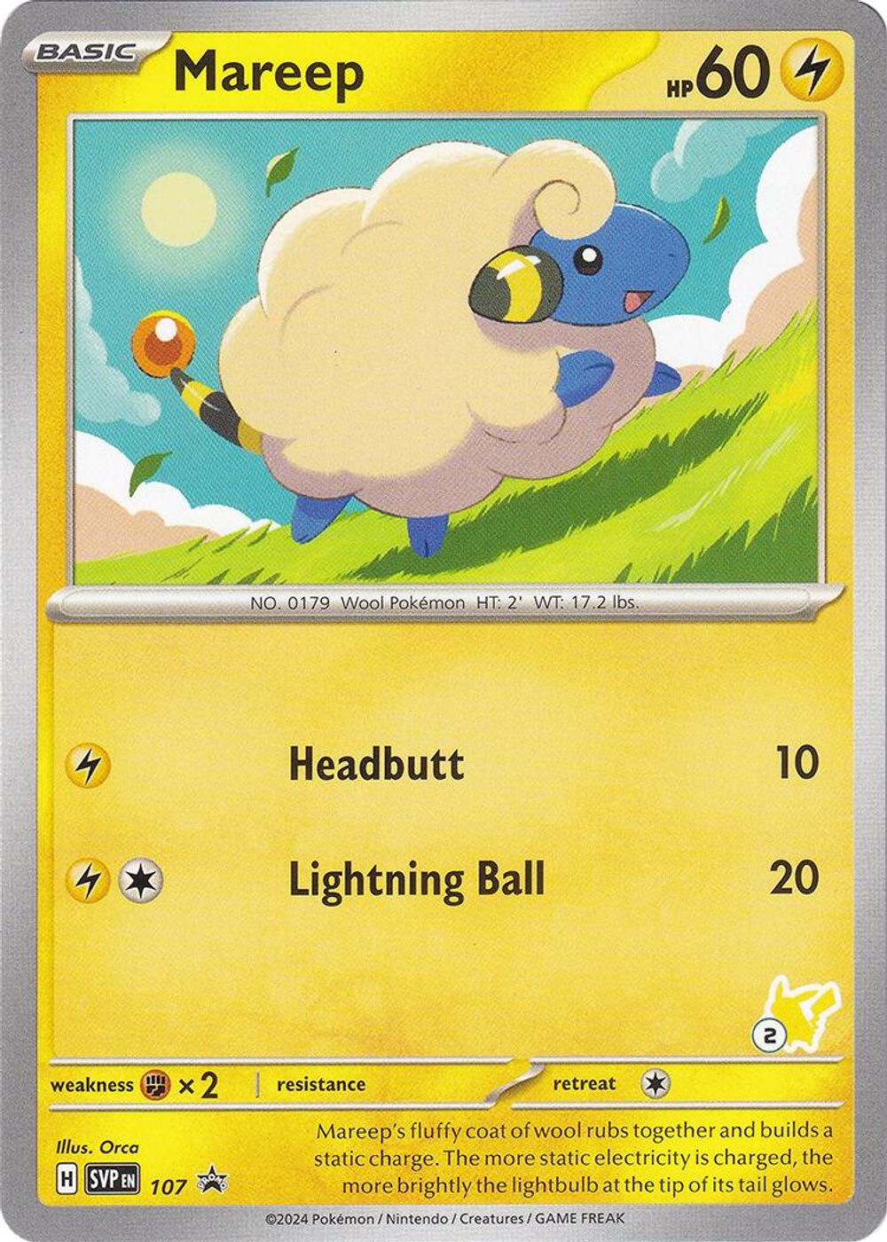 Mareep - Pikachu 2 — Battle Academy 2024