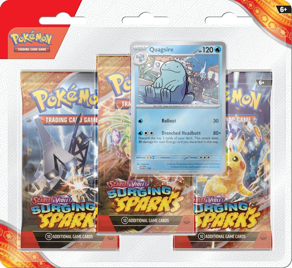 Surging Sparks 3 Pack Blisters [Quagsire] — SV08: Surging Sparks