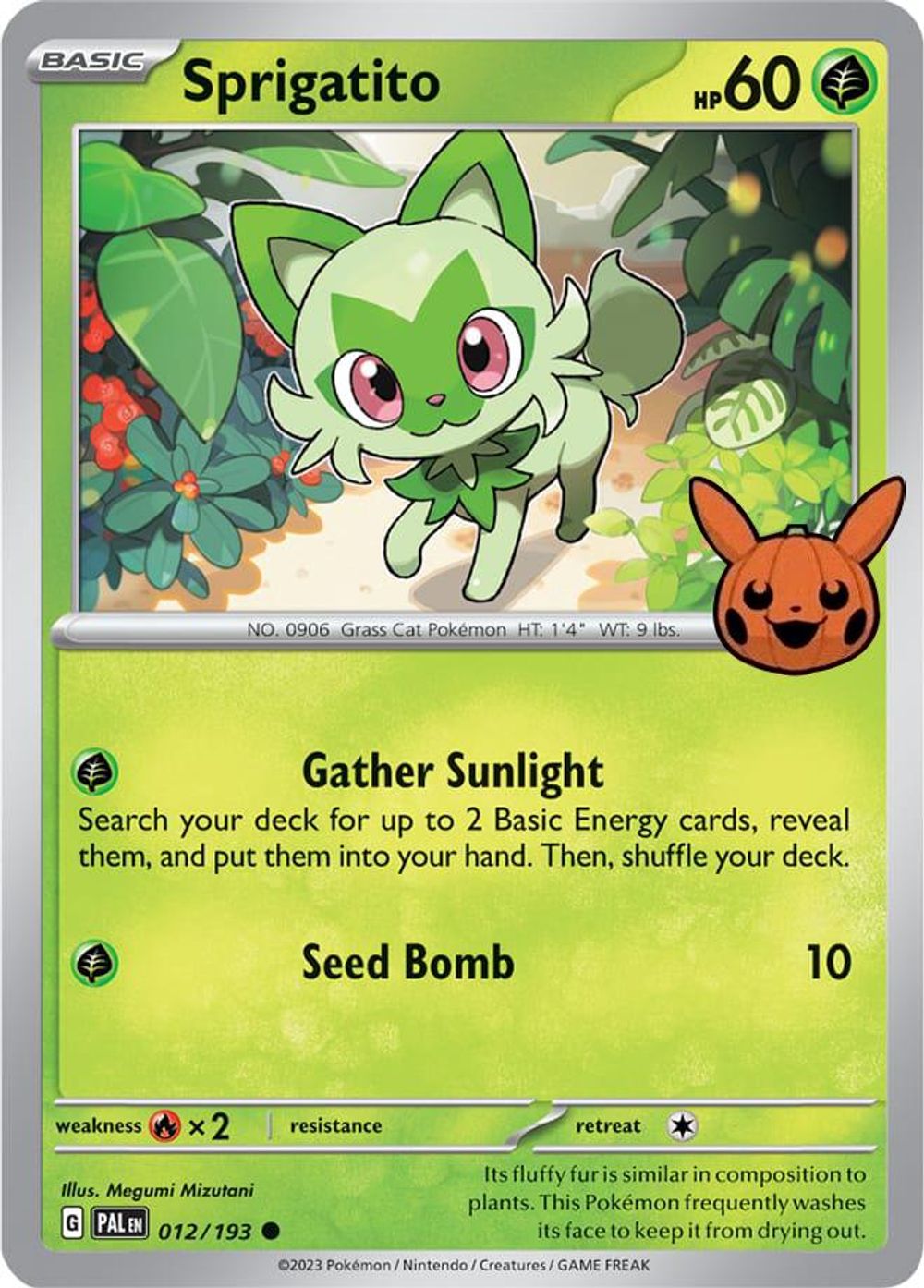 Sprigatito - 012/193 — Trick or Trade BOOster Bundle 2024