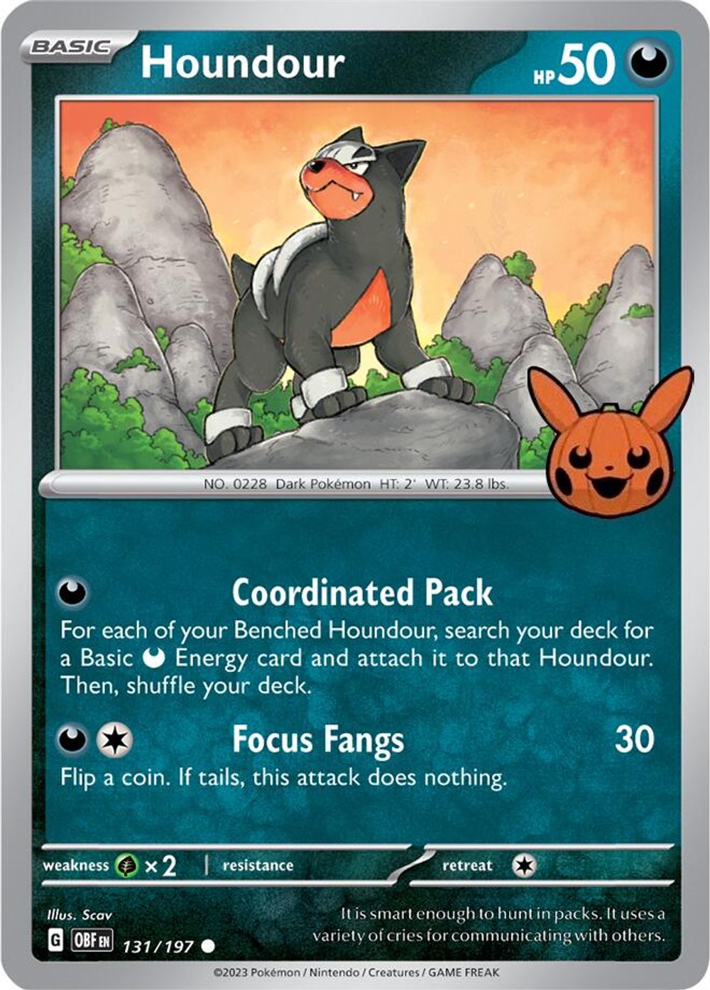 Houndour - 131/197 — Trick or Trade BOOster Bundle 2024