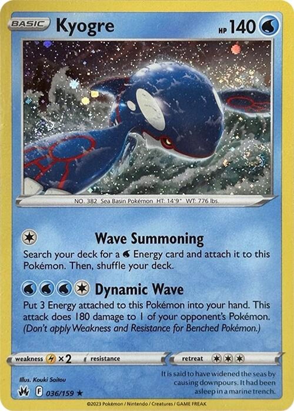 Kyogre - 036/159 (Pixel Holo) — Miscellaneous Cards & Products