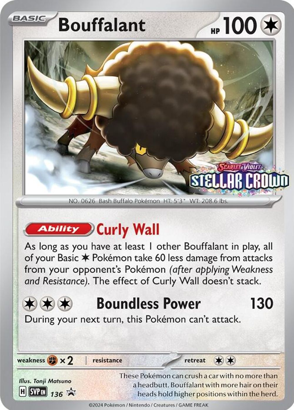 Bouffalant - 136 — SV: Scarlet & Violet Promo Cards