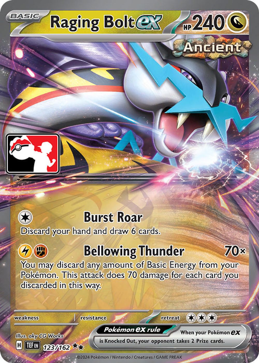 Raging Bolt ex - 123/162 (Wrong Image) — Prize Pack Series Cards