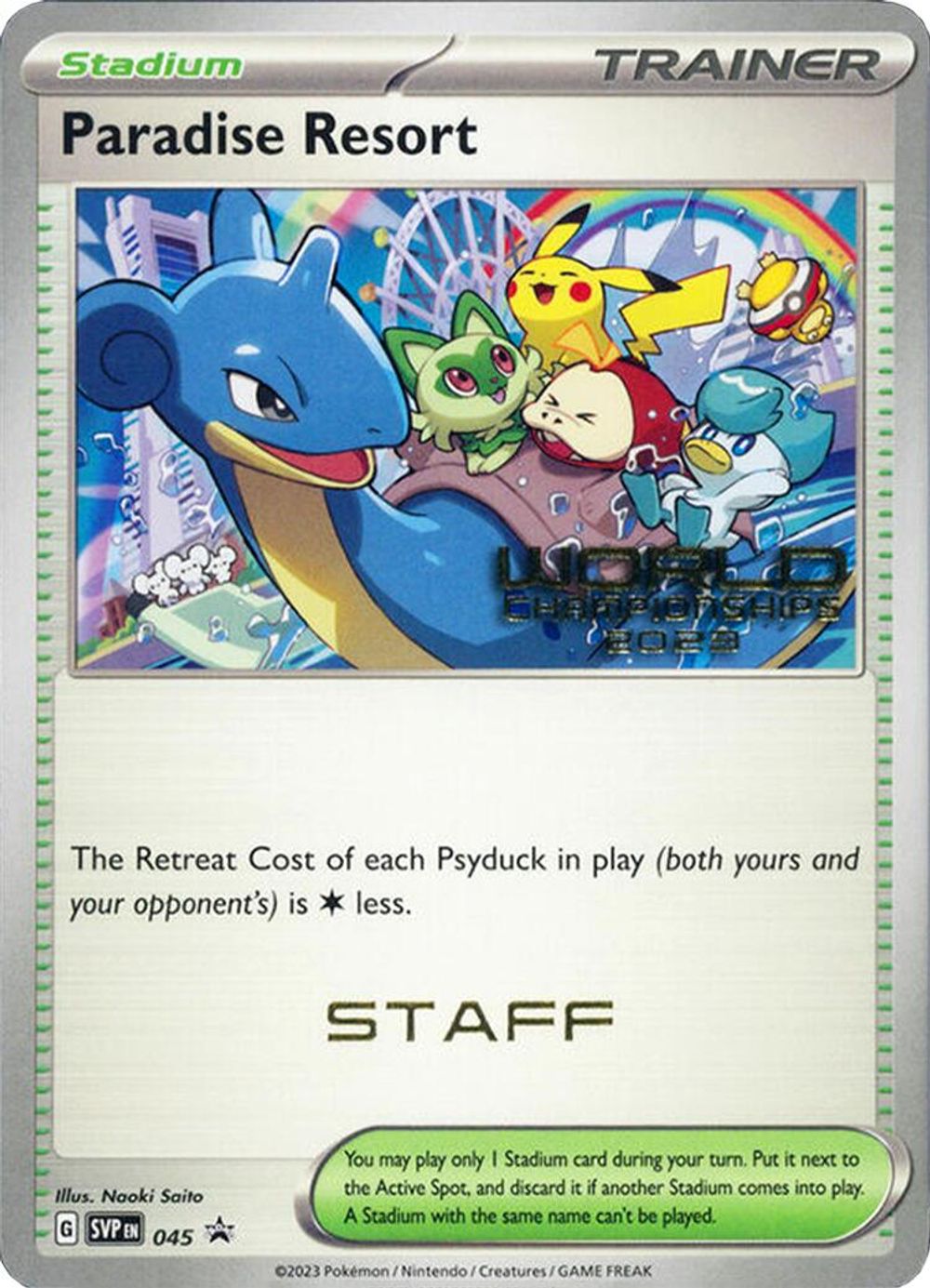 Paradise Resort - 045 (World Championships 2023) [Staff] — SV: Scarlet & Violet Promo Cards