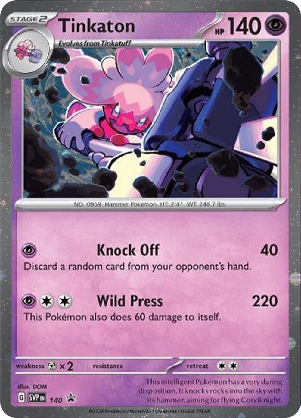 Tinkaton - 140 (Cosmo Holo) — SV: Scarlet & Violet Promo Cards