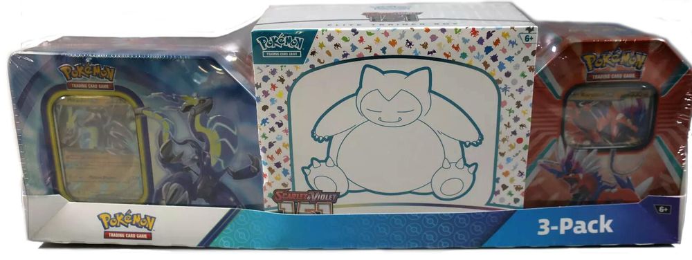 Costco Pokemon Collector 3-Pack: Scarlet & Violet 151 ETB + Paldea Legends Tins — Miscellaneous Cards & Products