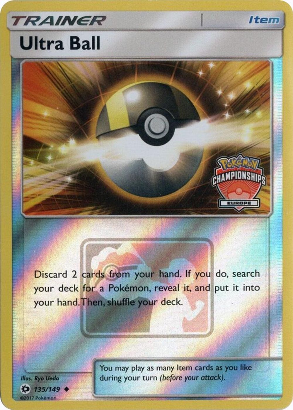 Ultra Ball - 135/149 (Europe Championships) — League & Championship Cards