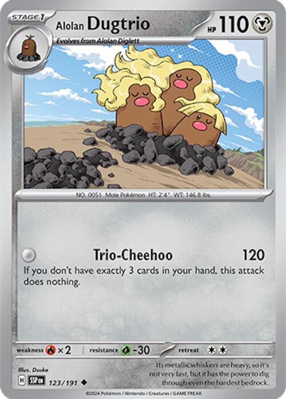 Alolan Dugtrio - 123/191 — SV08: Surging Sparks