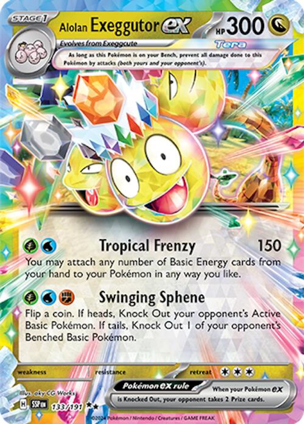 Alolan Exeggutor ex - 133/191 — SV08: Surging Sparks