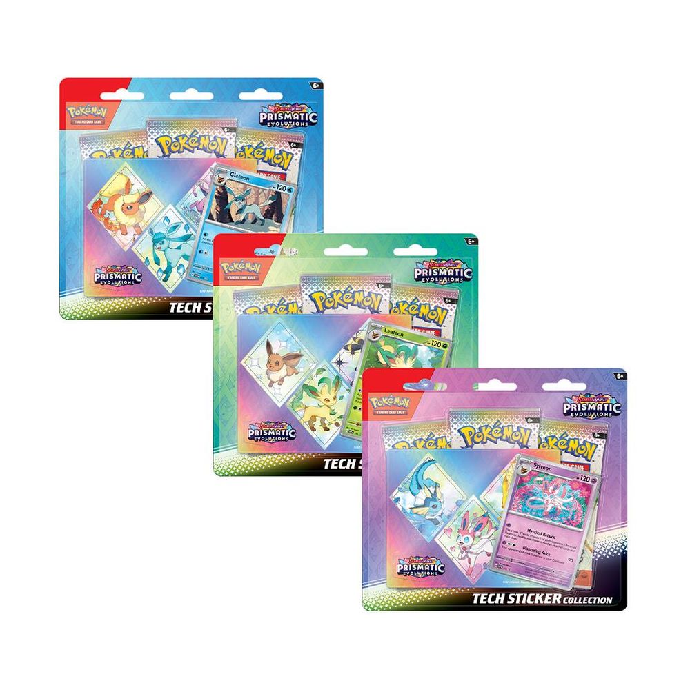 Prismatic Evolutions Tech Sticker Collection [Set of 3] — SV: Prismatic Evolutions