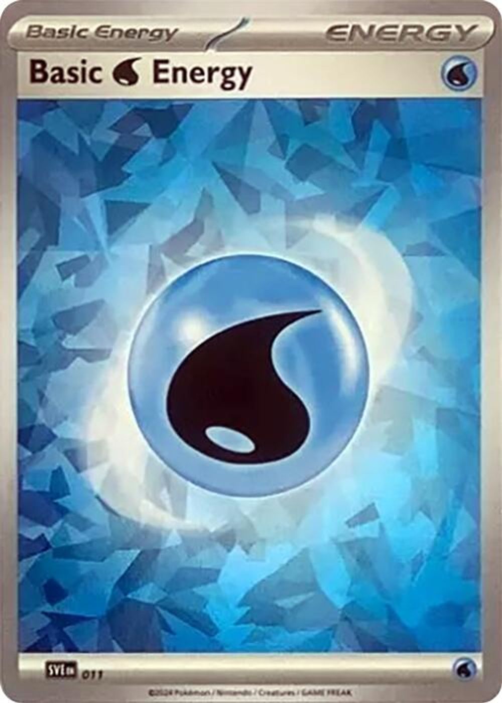 Basic Water Energy (Cracked Ice Holo) — SVE: Scarlet & Violet Energies