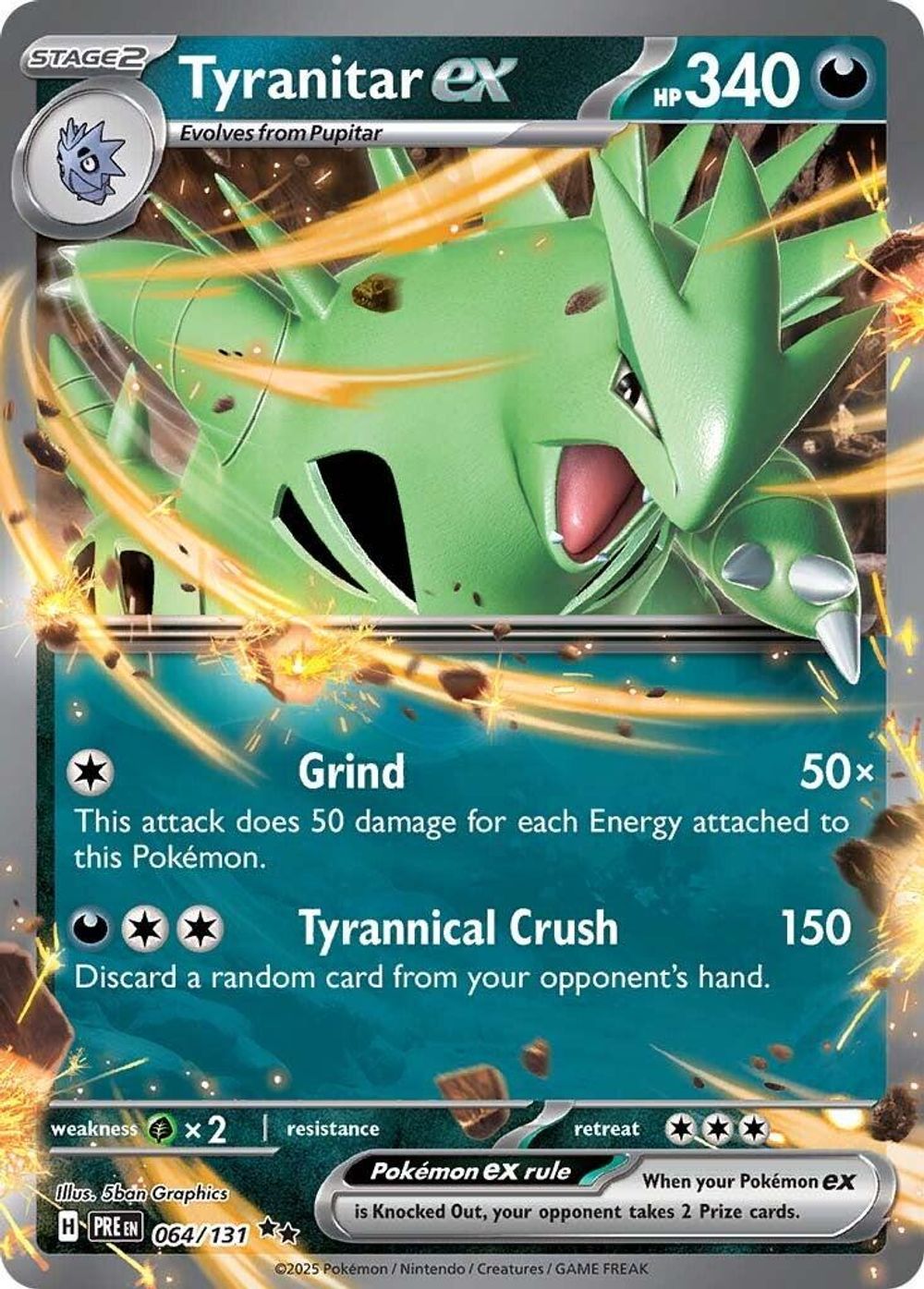 Tyranitar ex — SV: Prismatic Evolutions