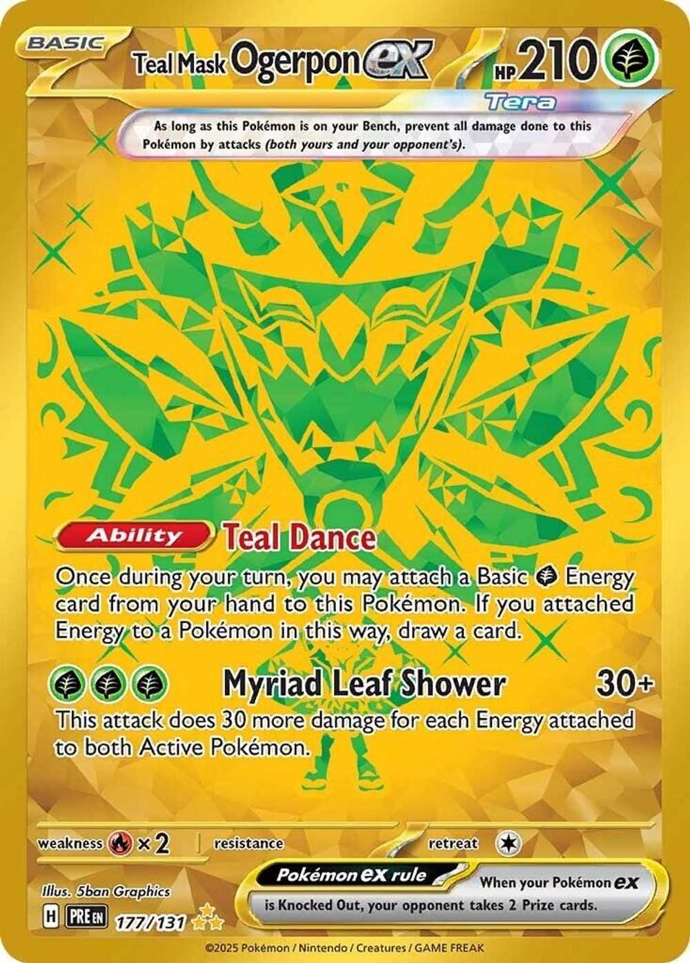 Teal Mask Ogerpon ex - 177/131 — SV: Prismatic Evolutions
