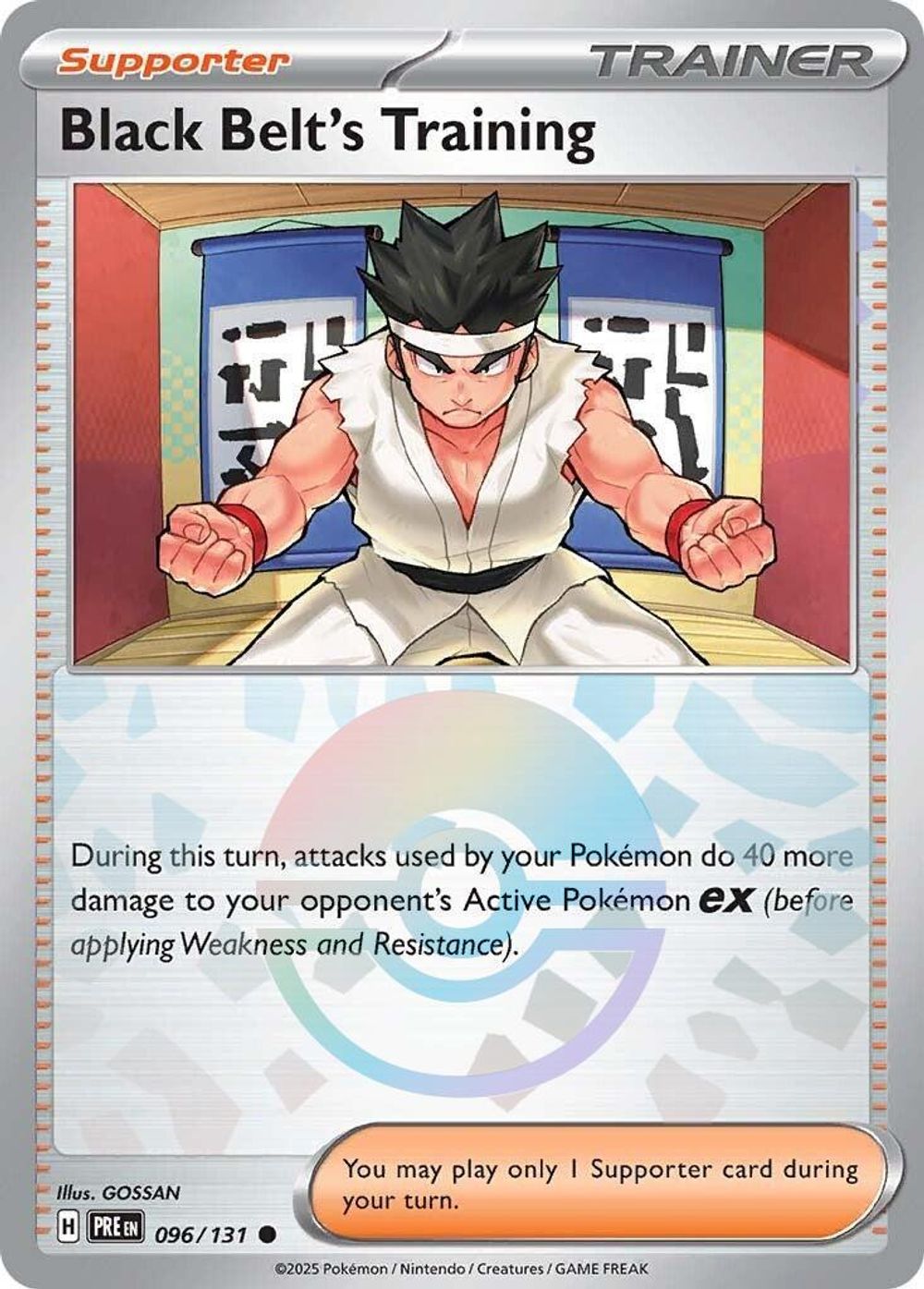 Black Belt's Training - 096/131 (Poke Ball Pattern) — SV: Prismatic Evolutions