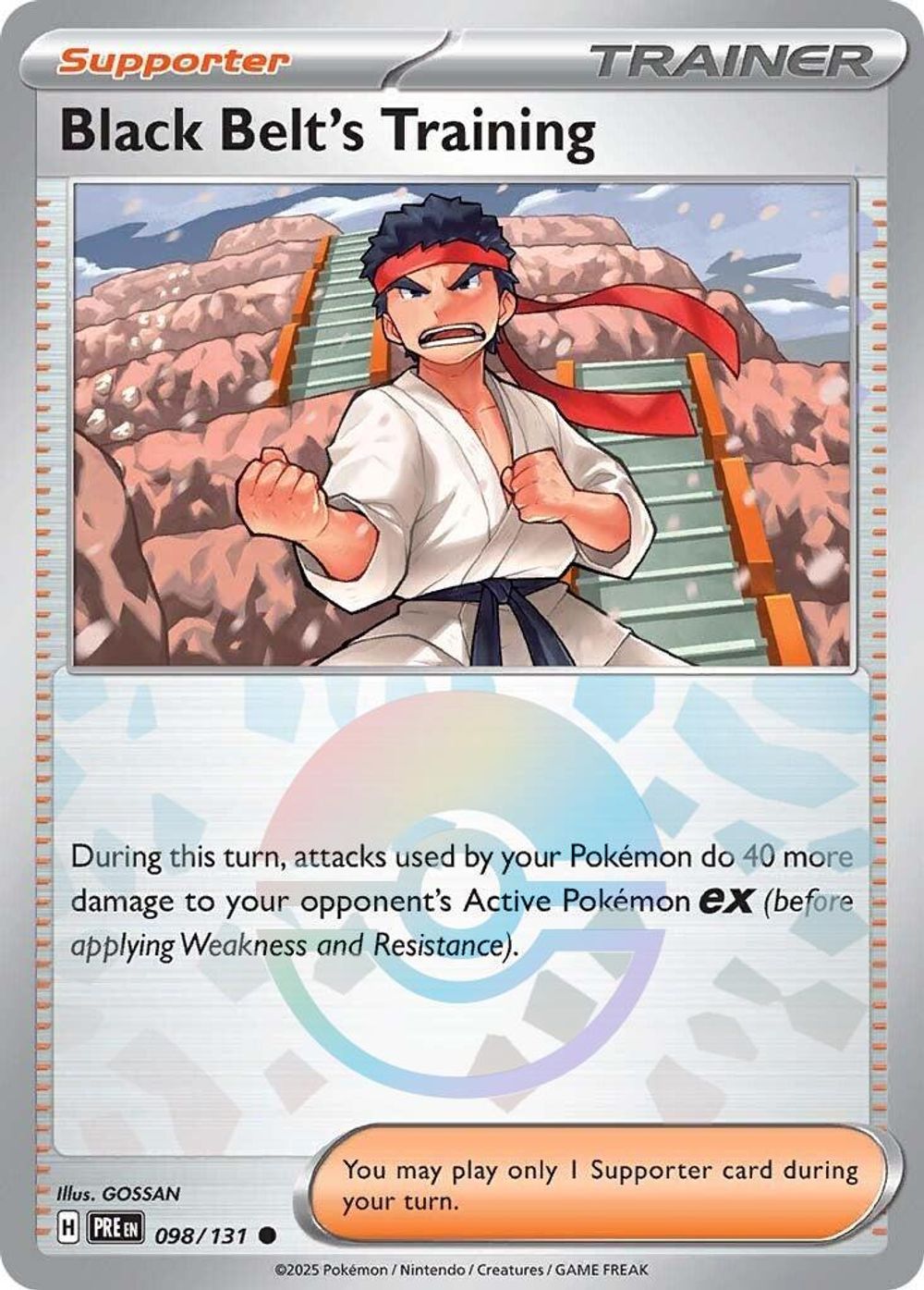 Black Belt's Training - 098/131 (Poke Ball Pattern) — SV: Prismatic Evolutions