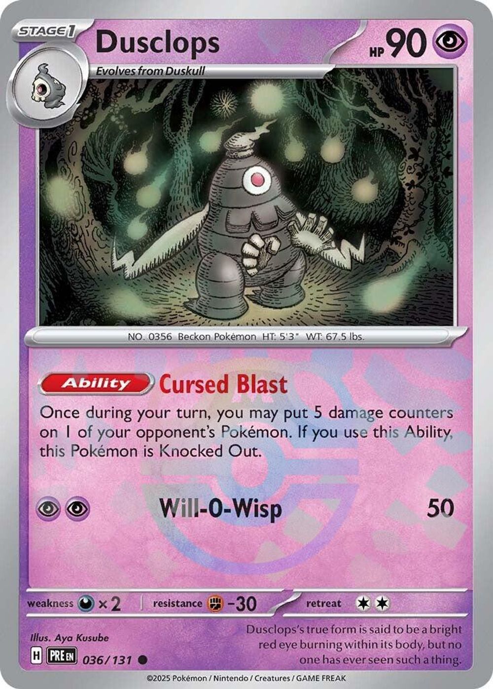 Dusclops (Master Ball Pattern) — SV: Prismatic Evolutions