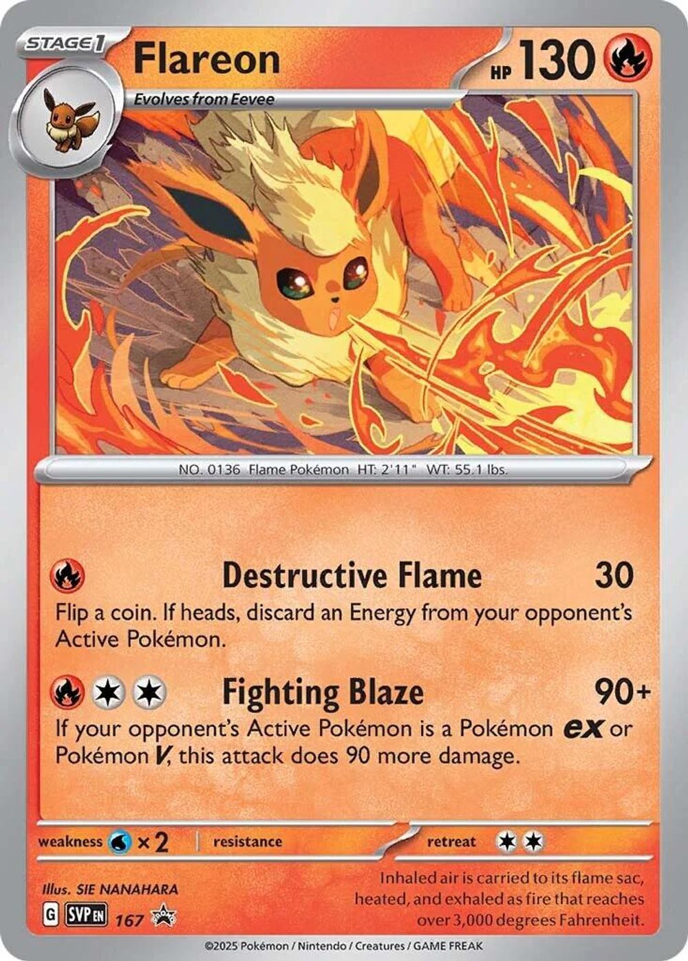 Flareon - 167 (Cosmos Holo) — SV: Scarlet & Violet Promo Cards