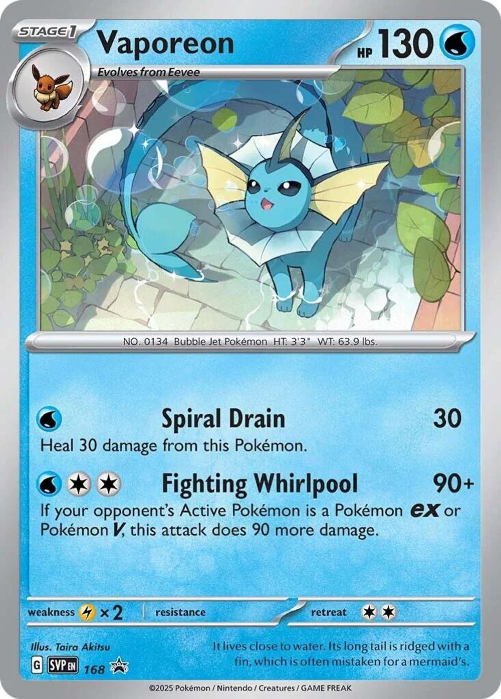 Vaporeon - 168 (Cosmos Holo) — SV: Scarlet & Violet Promo Cards