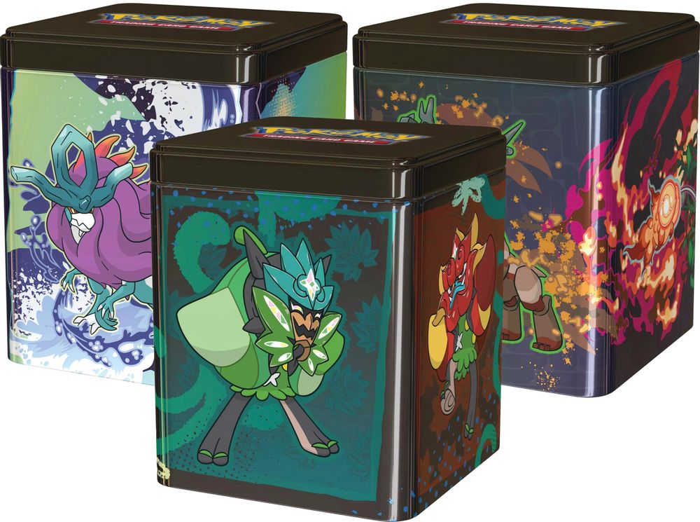 Pokemon Stacking Tins:Treasures of Ruin, Paradox Pokémon, Ogerpon[Set of 3] — Miscellaneous Cards & Products