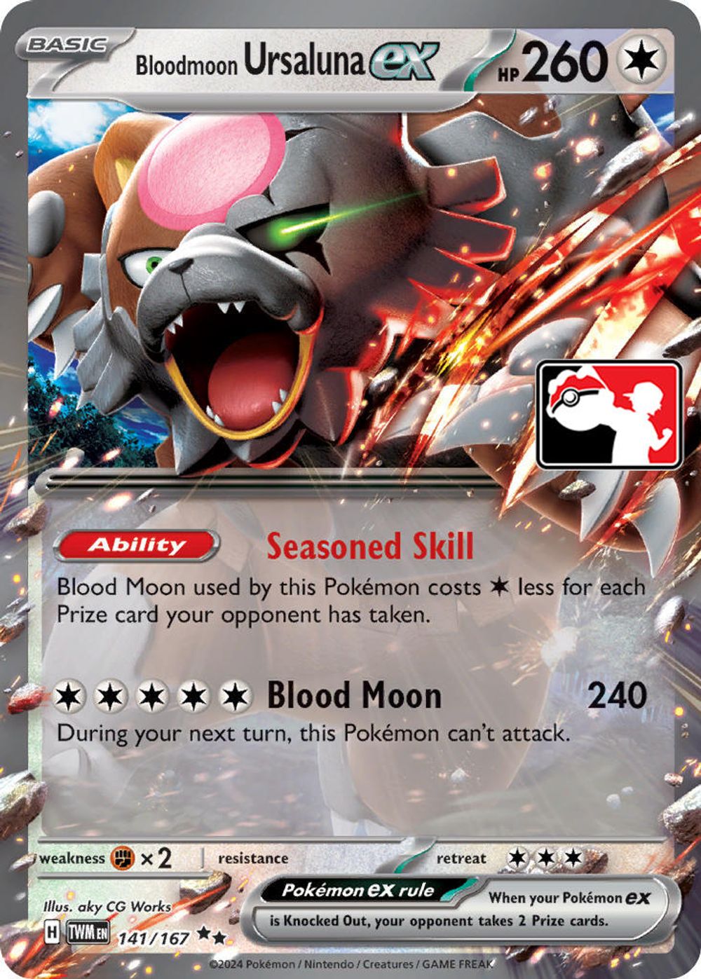 Bloodmoon Ursaluna ex — Prize Pack Series Cards