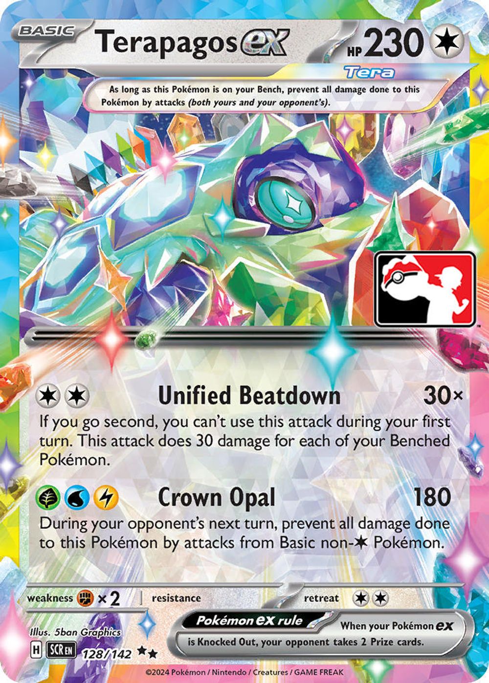 Terapagos ex - 128/142 — Prize Pack Series Cards