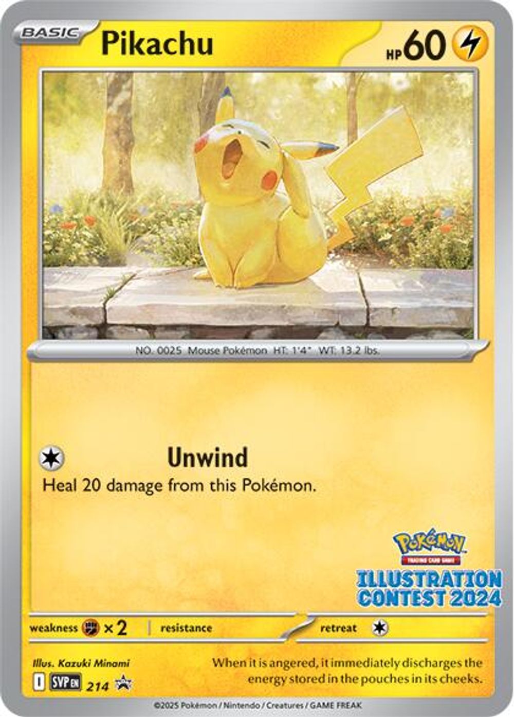 Pikachu - 214 (Illustration Contest 2024) — SV: Scarlet & Violet Promo Cards