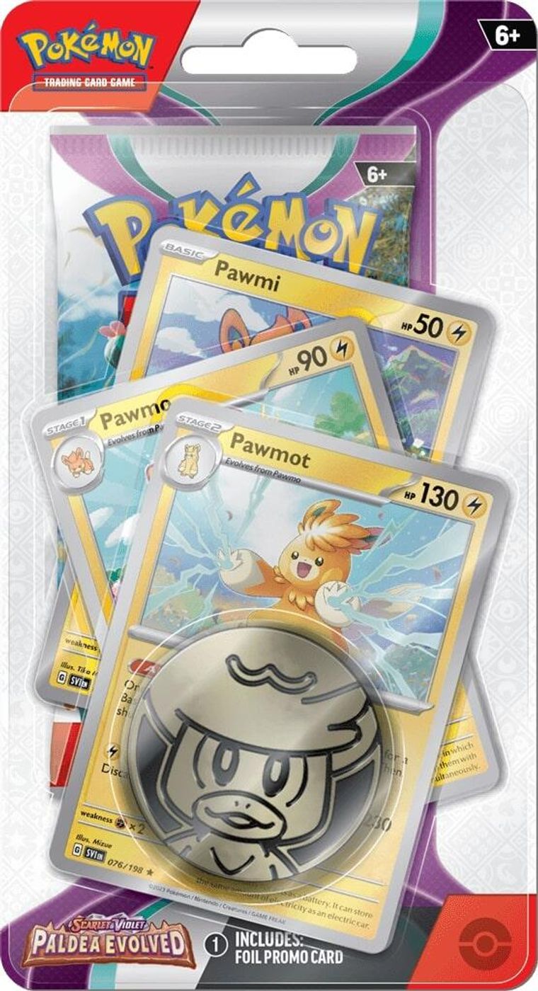 Paldea Evolved Premium Checklane Blister [Pawmot] — SV02: Paldea Evolved