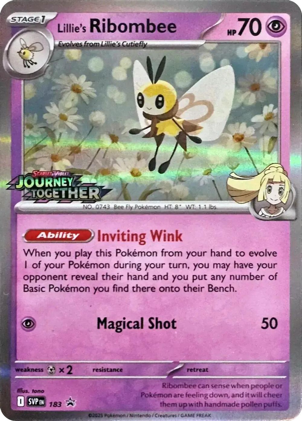 Lillie's Ribombee - 183 (Prerelease) — SV: Scarlet & Violet Promo Cards