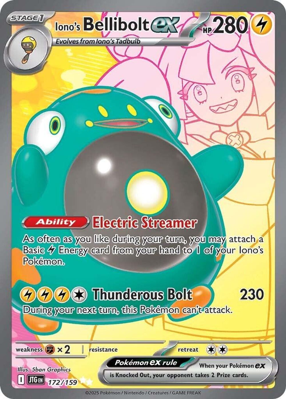 Iono's Bellibolt ex - 172/159 — SV09: Journey Together