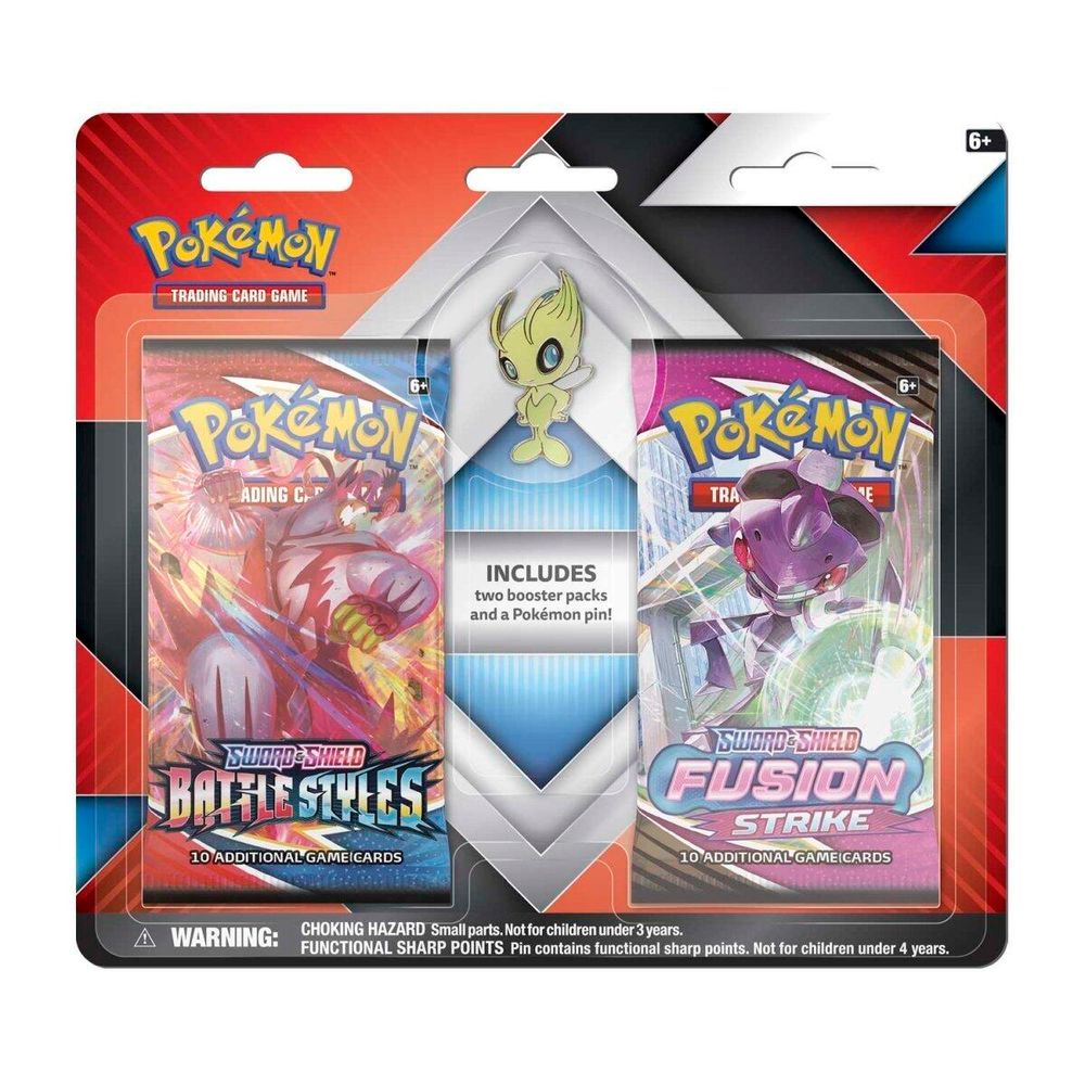 2 Booster Packs & Celebi Collector's Pin — Miscellaneous Cards & Products