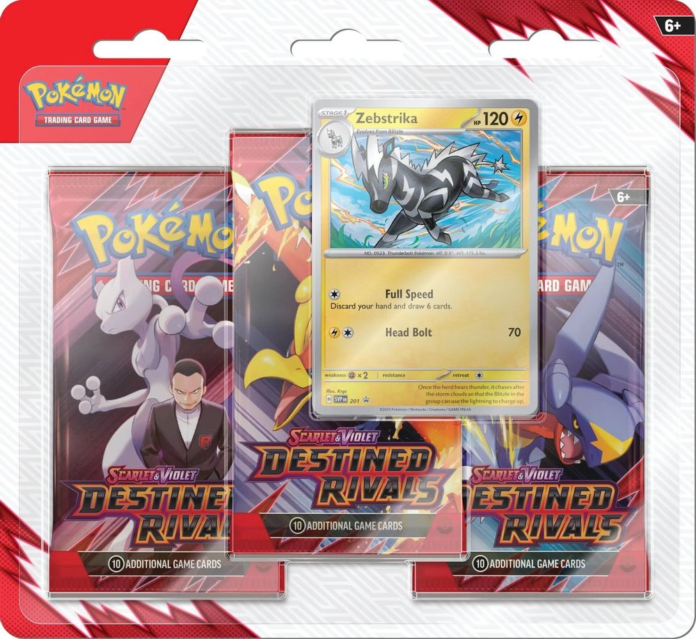 Destined Rivals 3 Pack Blister [Zebstrika] — SV10: Destined Rivals