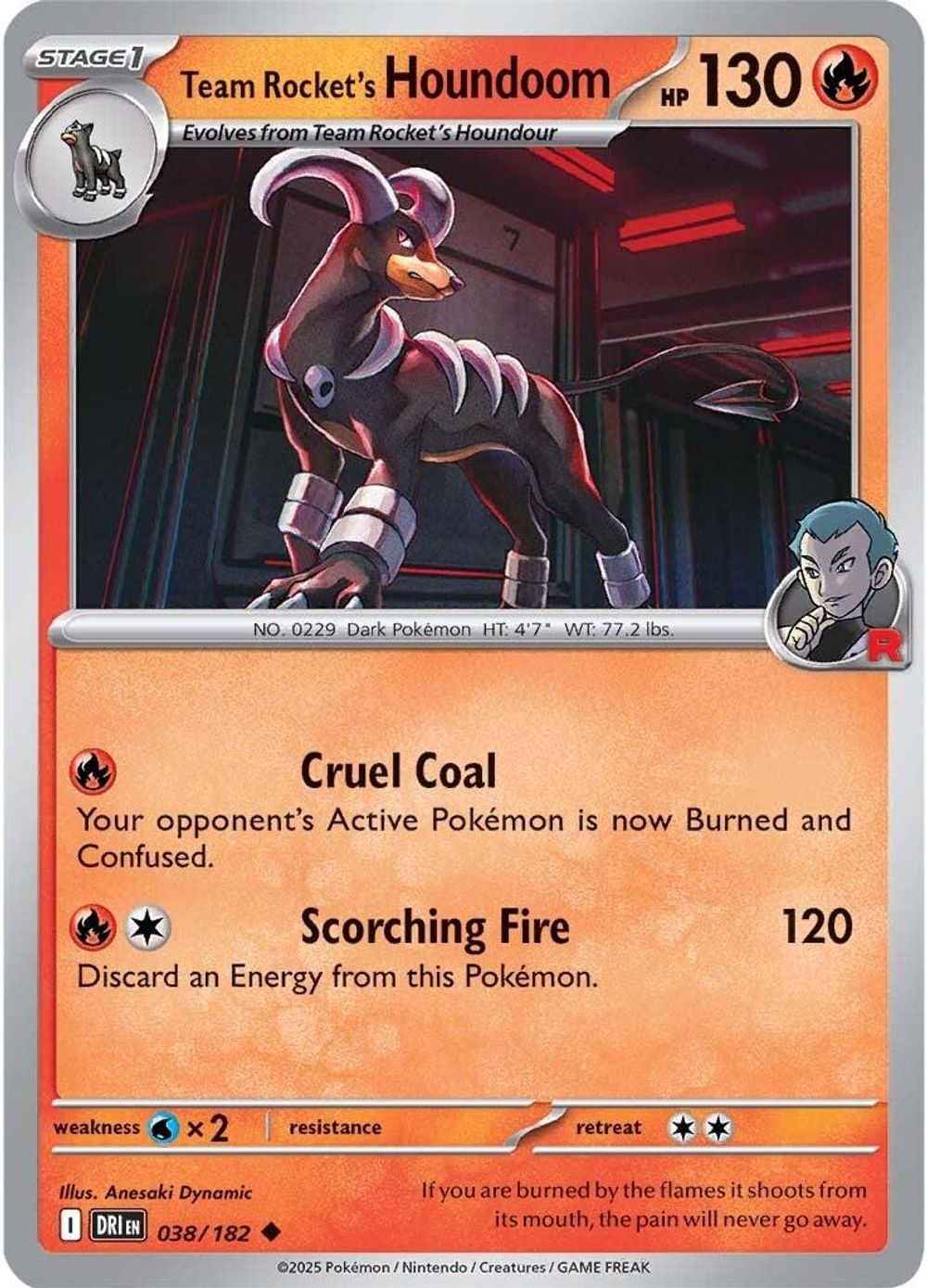 Team Rocket's Houndoom - 038/182 — SV10: Destined Rivals