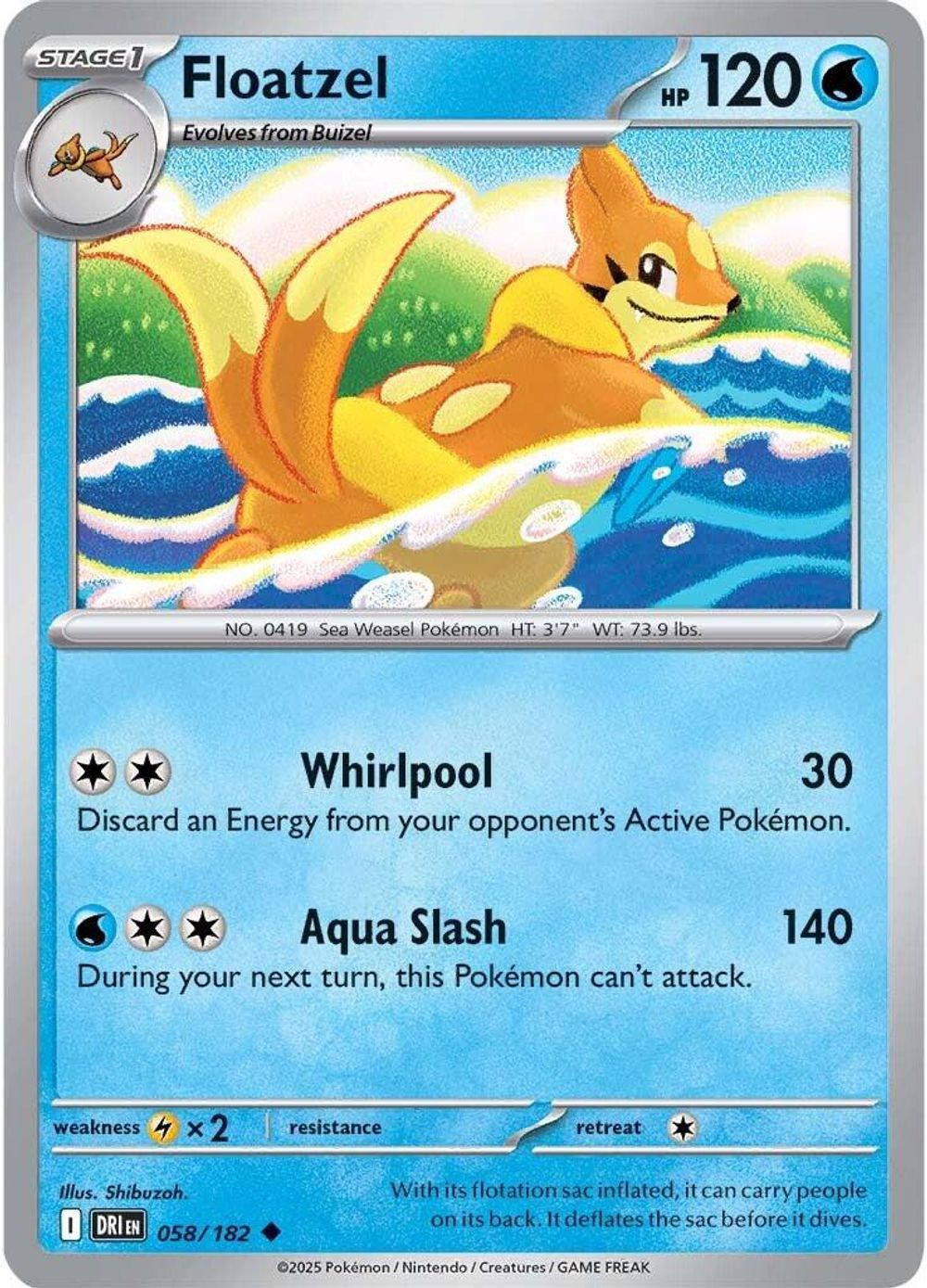 Floatzel — SV10: Destined Rivals