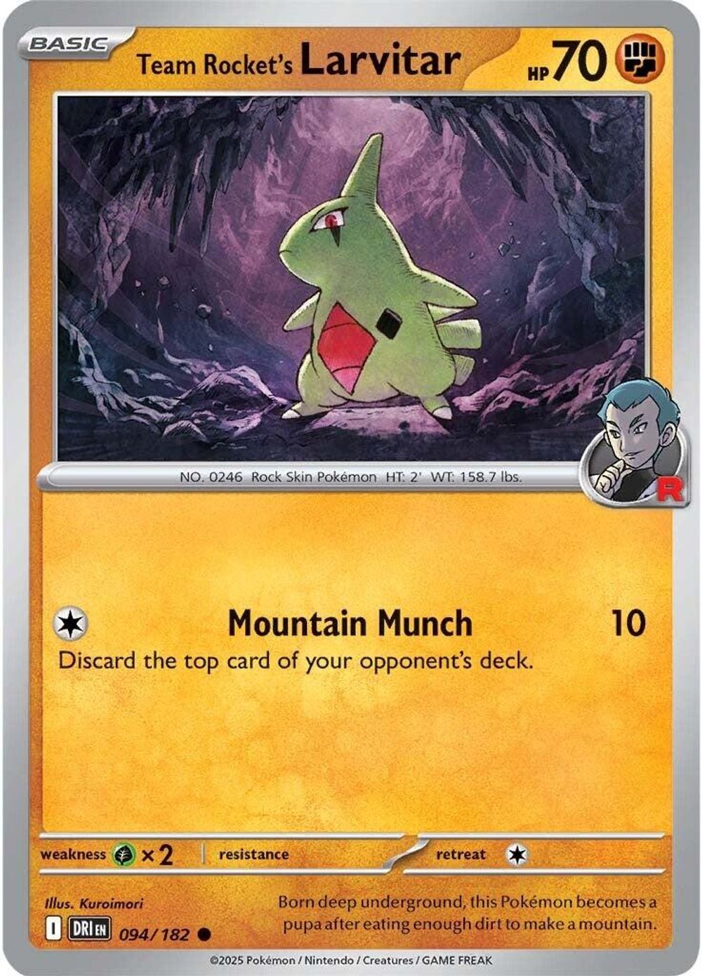 Team Rocket's Larvitar — SV10: Destined Rivals
