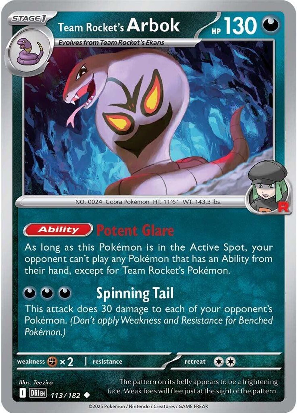 Team Rocket's Arbok — SV10: Destined Rivals