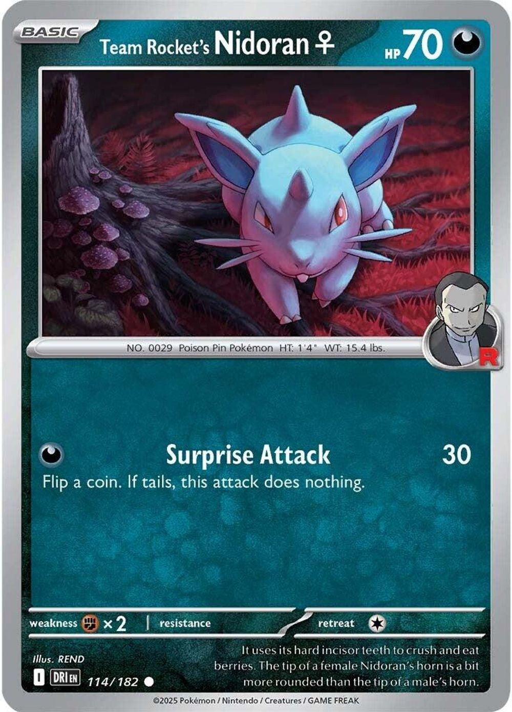 Team Rocket's Nidoran F — SV10: Destined Rivals