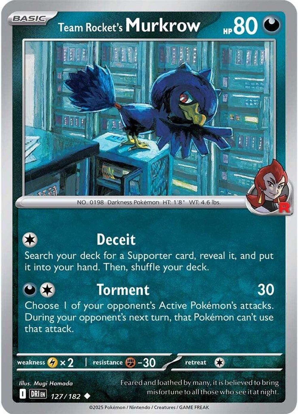 Team Rocket's Murkrow - 127/182 — SV10: Destined Rivals