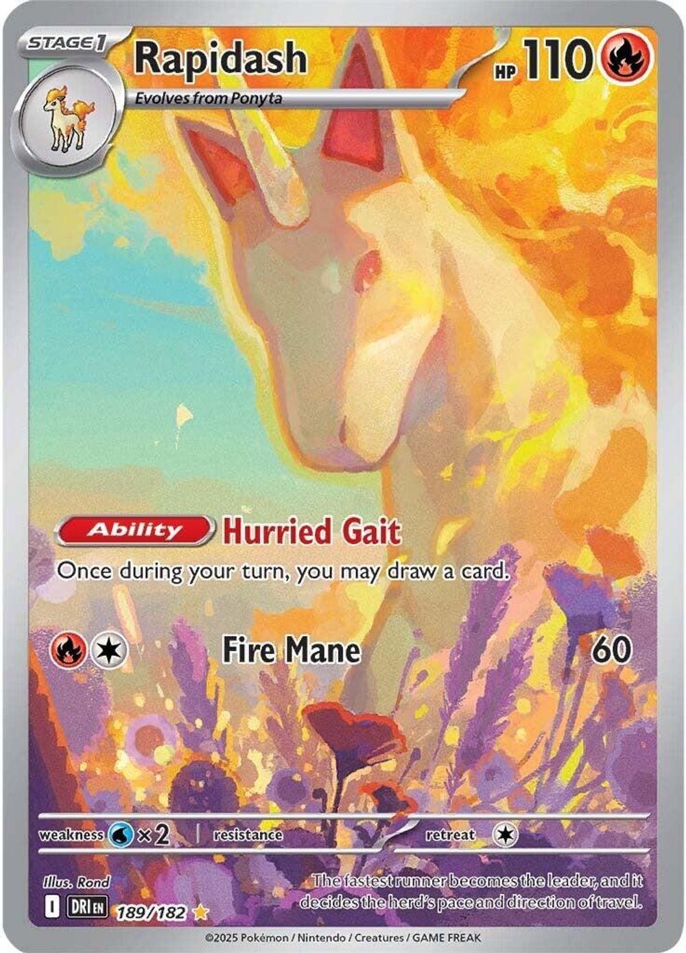 Rapidash - 189/182 — SV10: Destined Rivals